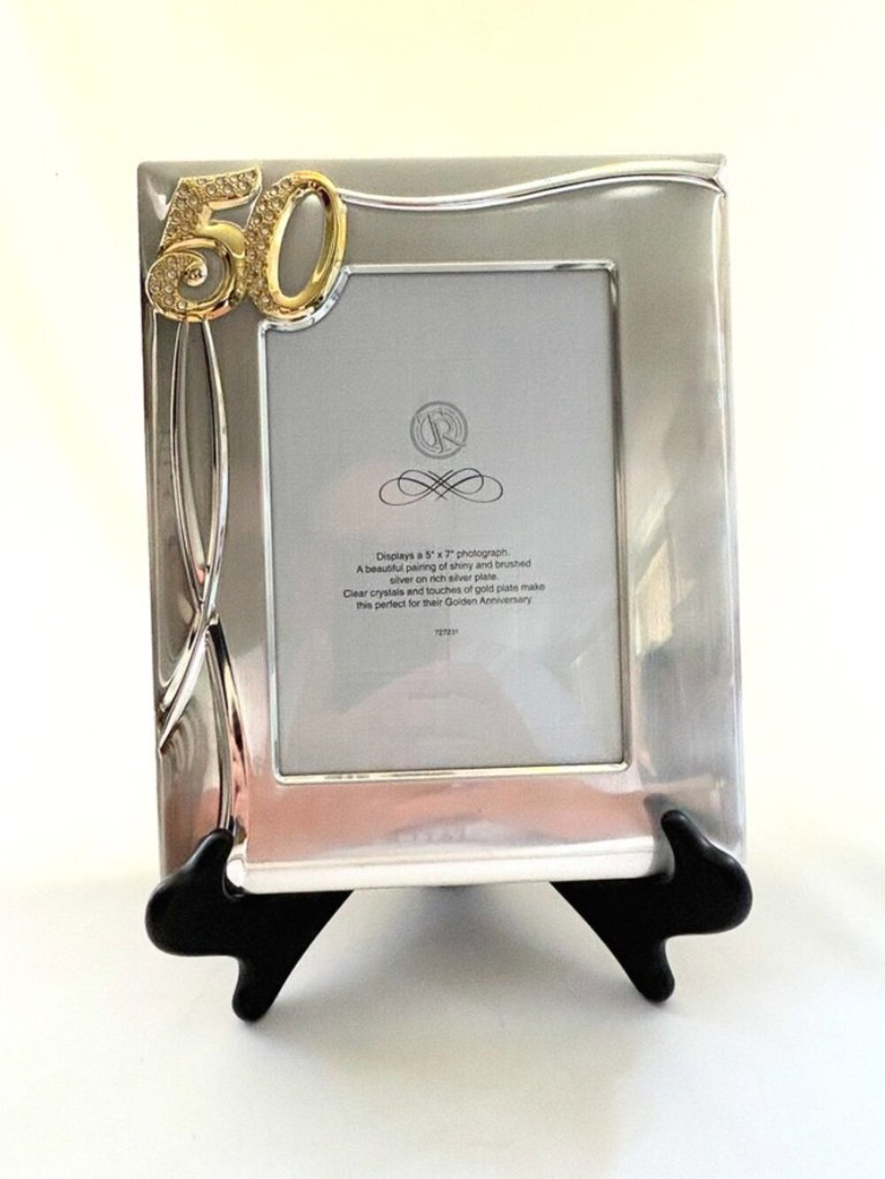 50th Wedding Anniversary Photo Frame Displays A 5" X 7" Photograph